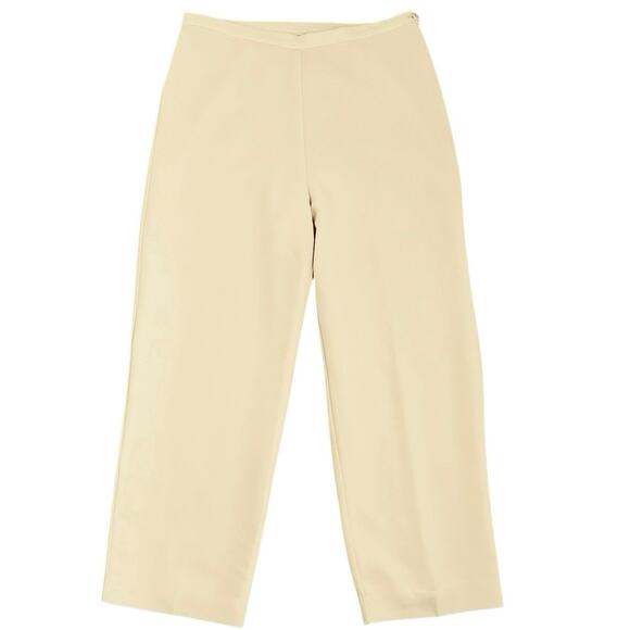 Vintage Bob Mackie Studio Butter Yellow Pants Size 12 High Waist Trousers Lined - Picture 1 of 8